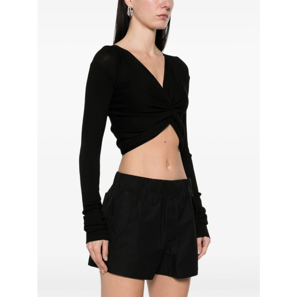Rick Owens Trui met strikdetail en lange mouwen Black Dames