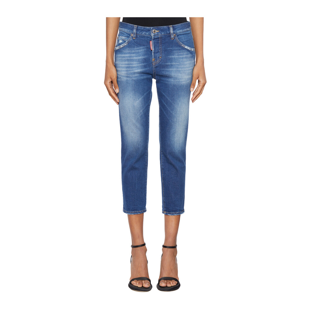 価格比較DSQUARED2 Cool Girl Cropped blue jeans デニム/ジーンズ