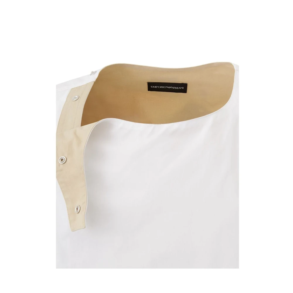 Emporio Armani Elegant wit katoenen overhemd heren White Heren