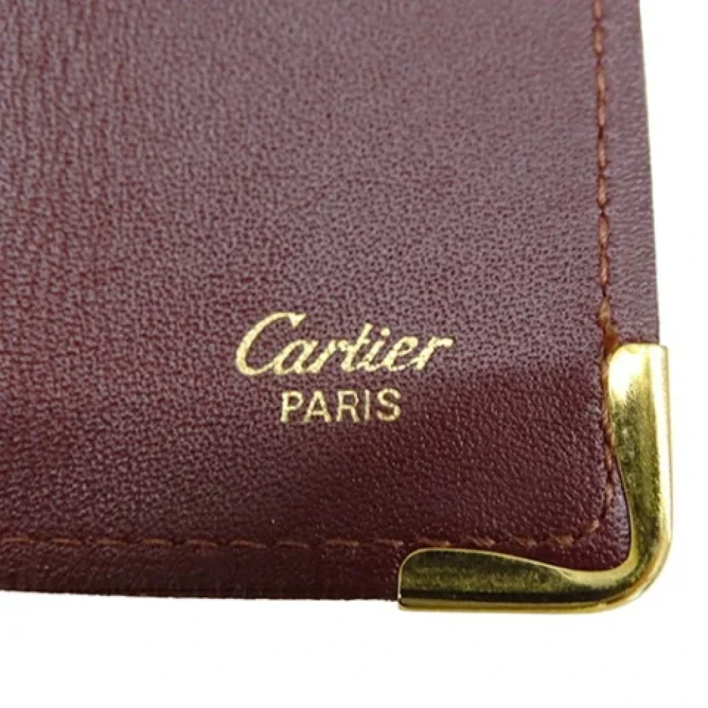 Cartier Vintage Pre-owned Leather home-office Brown Dames