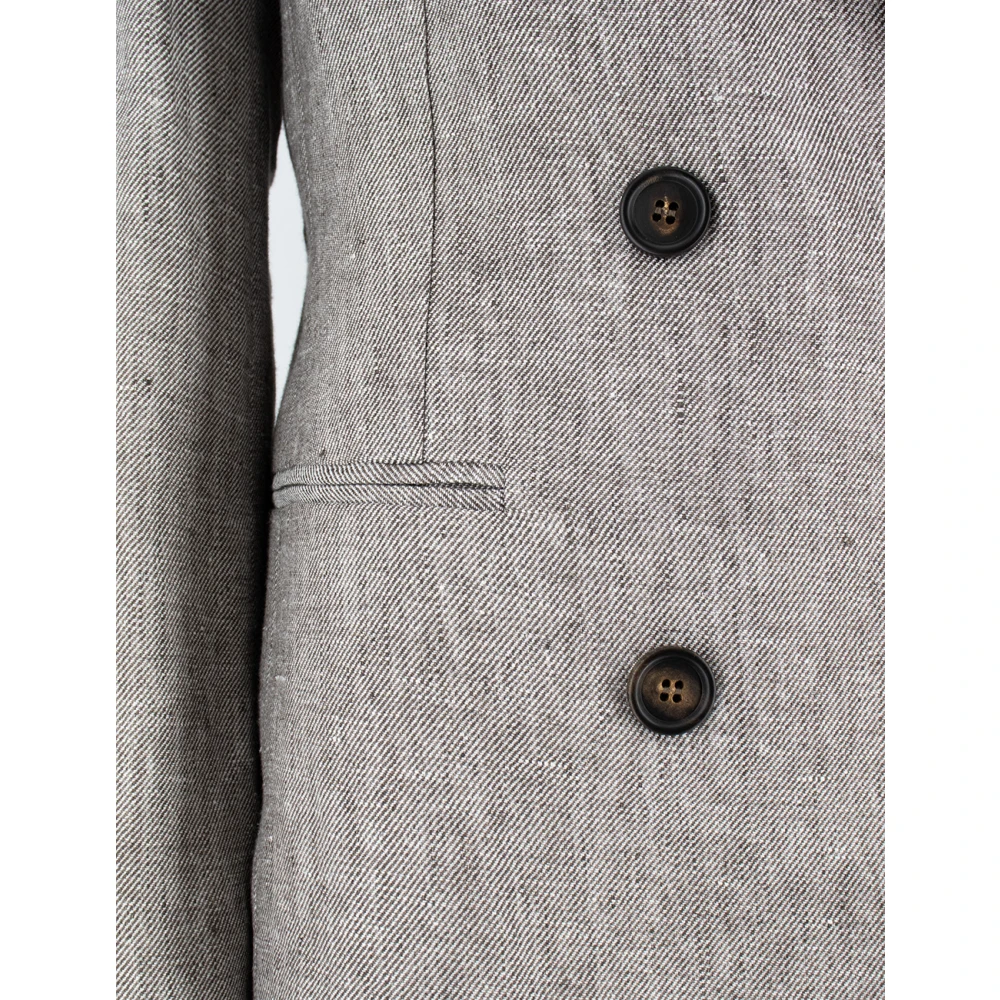 BRUNELLO CUCINELLI Klassieke Juweel Geborduurde Double-Breasted Jas Multicolor Dames