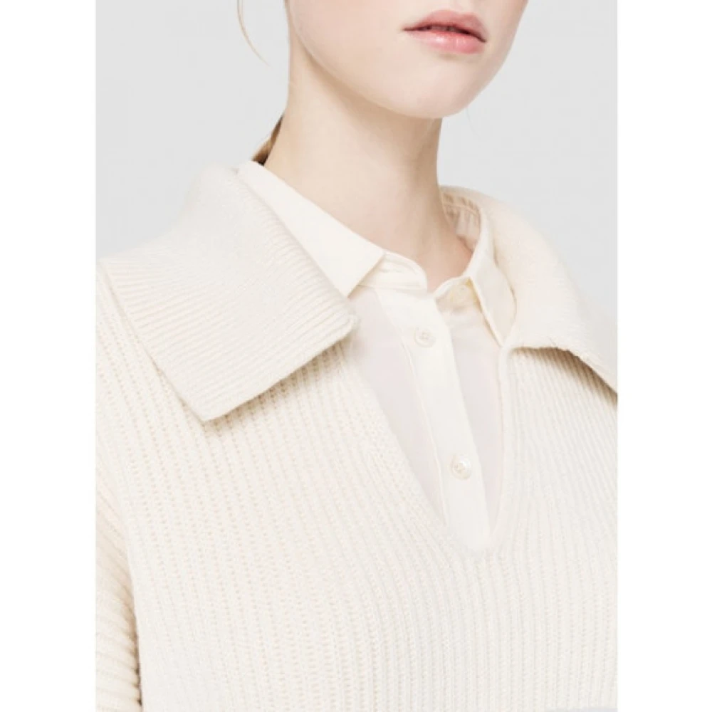 joseph Kasjmier Zijde Cardigan Sweater White Dames