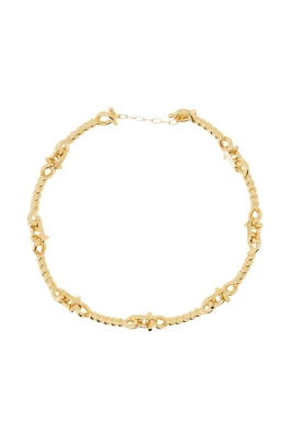Brass Torchon Hook Necklace