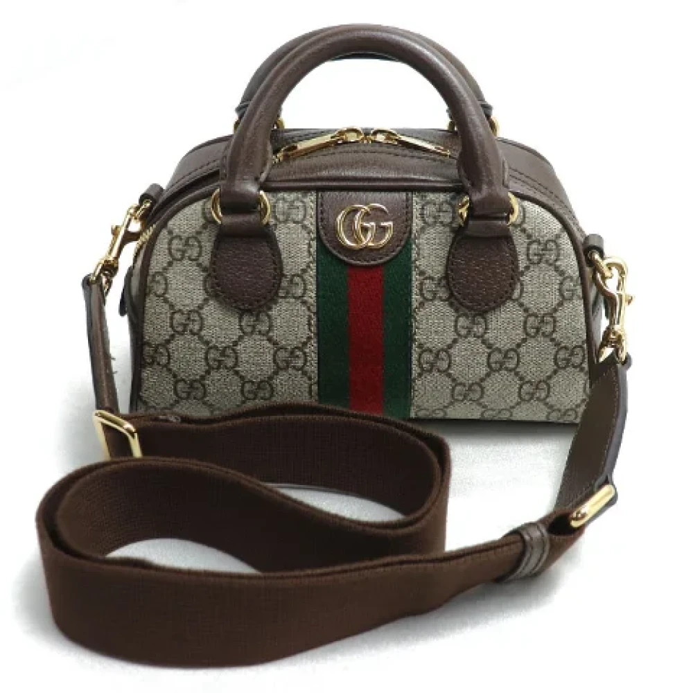 Gucci Vintage Pre-owned Canvas gucci-bags Beige Dames