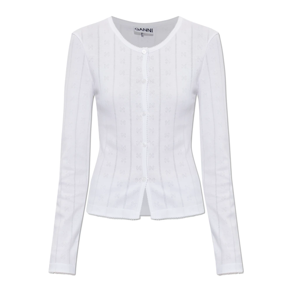 Ganni Donna Bianco Maglie, S, New,
