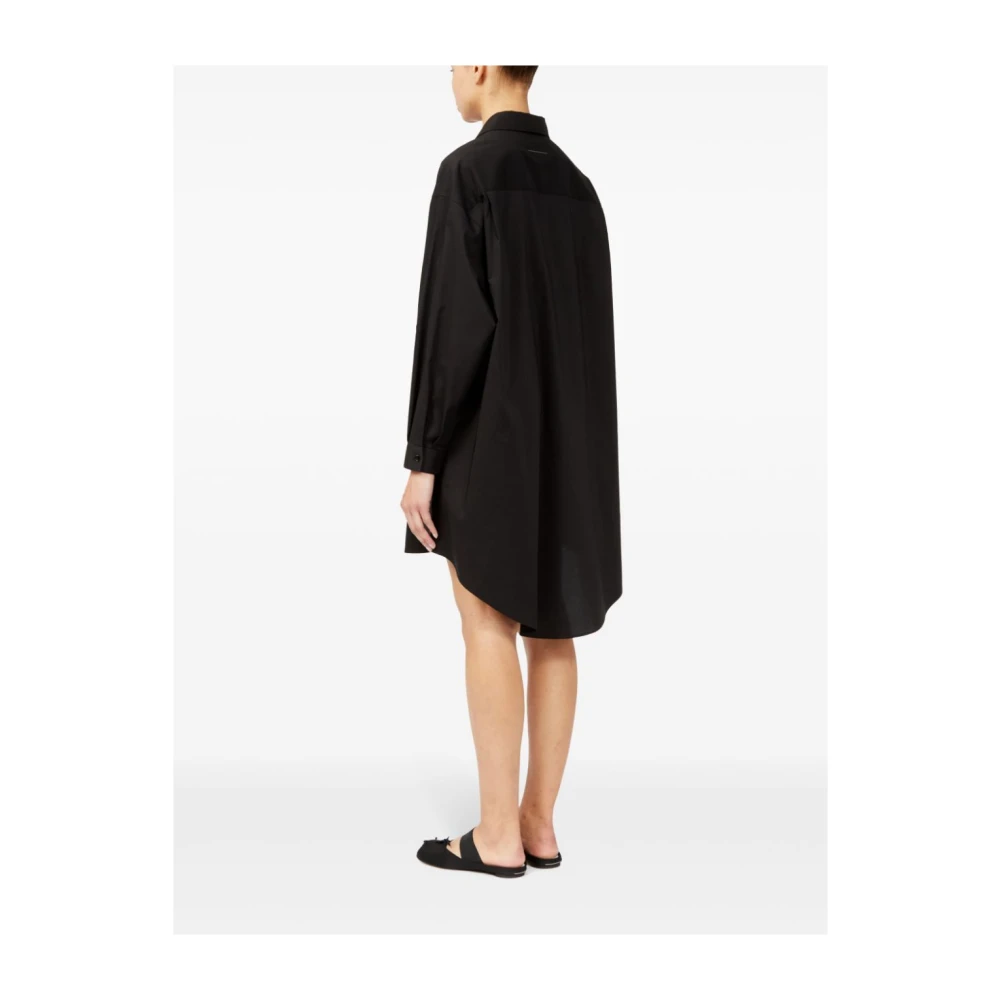MM6 Maison Margiela Shirt Dress Black Dames