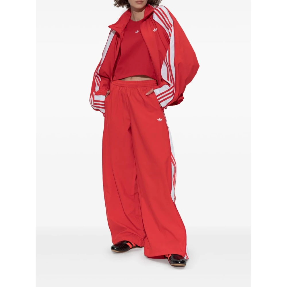 Adidas Rode Rasant Broek met Ritsdetails Red Dames