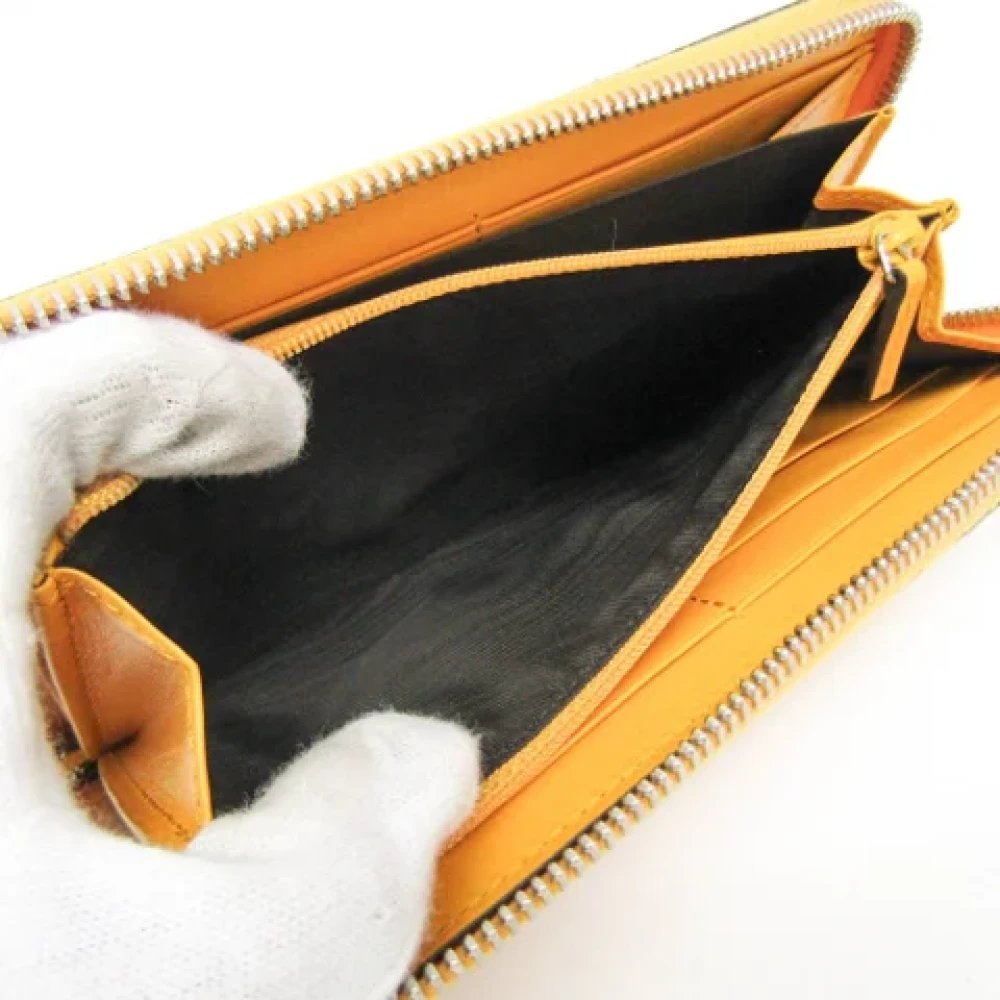 Gucci Vintage Pre-owned Leather wallets Yellow Dames