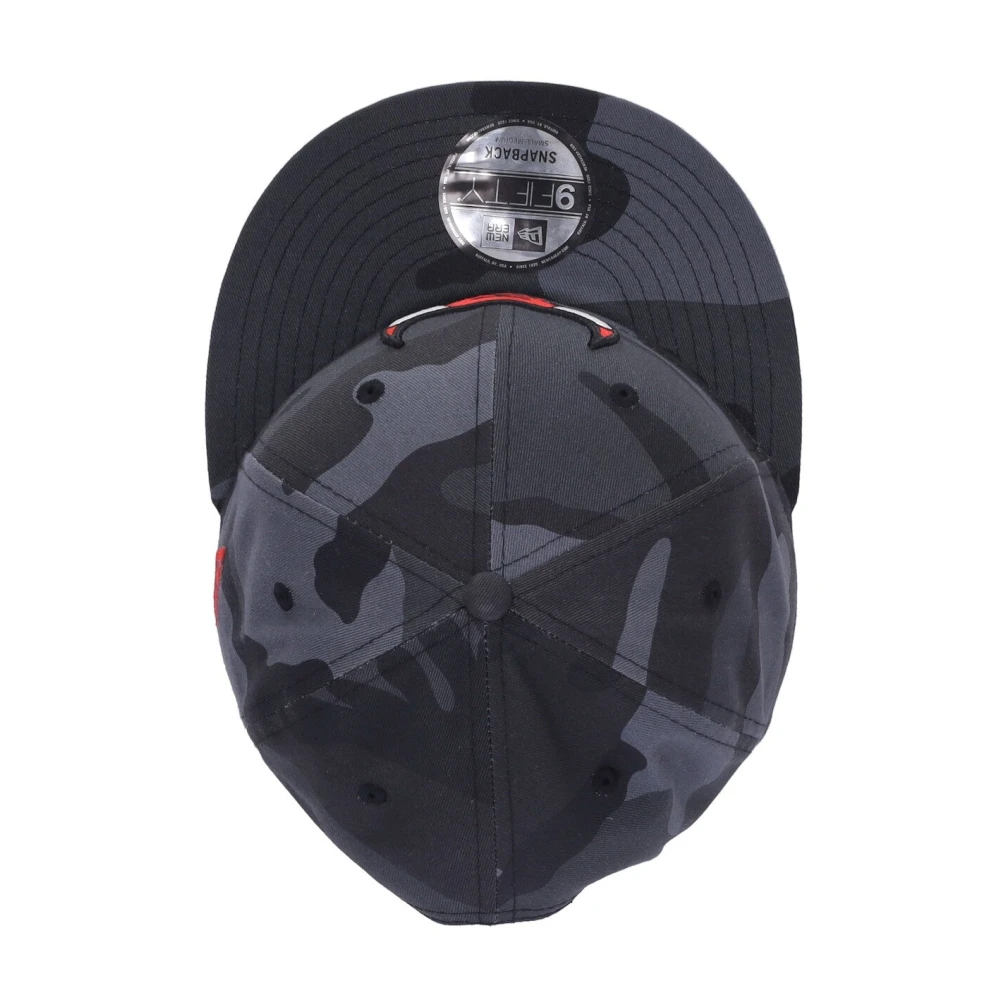 new era Chicago Bulls Camo Platte Klep Pet Black Heren