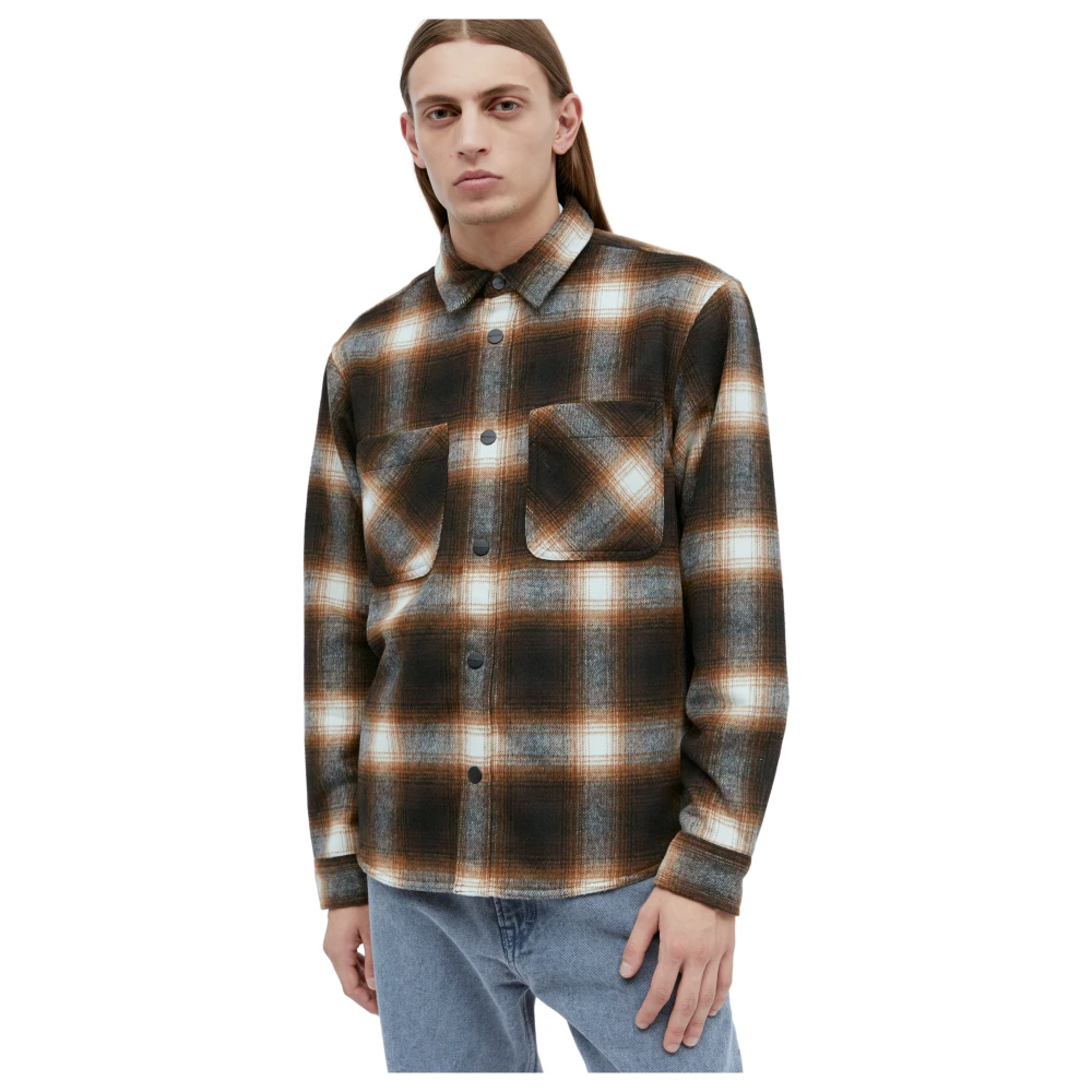 Carhartt WIP Klassiek Flanellen Overhemd Brown Heren