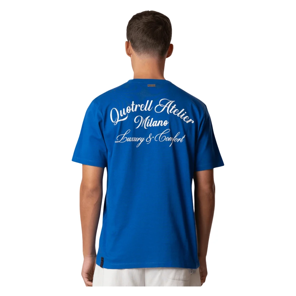 Quotrell Stijlvolle Milano T-shirt voor mannen Blue Heren