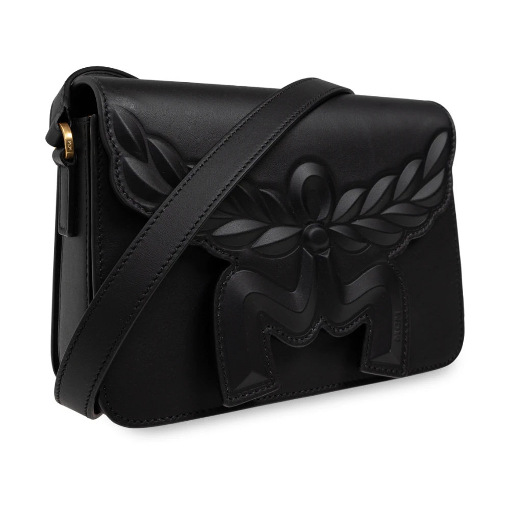MCM Schoudertas met logo Black Dames