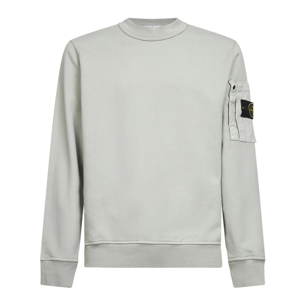 Stone Island Green Crewneck Sweatshirt - Male - Sweatshirts - Xl - Sweatshirts & Hoodies