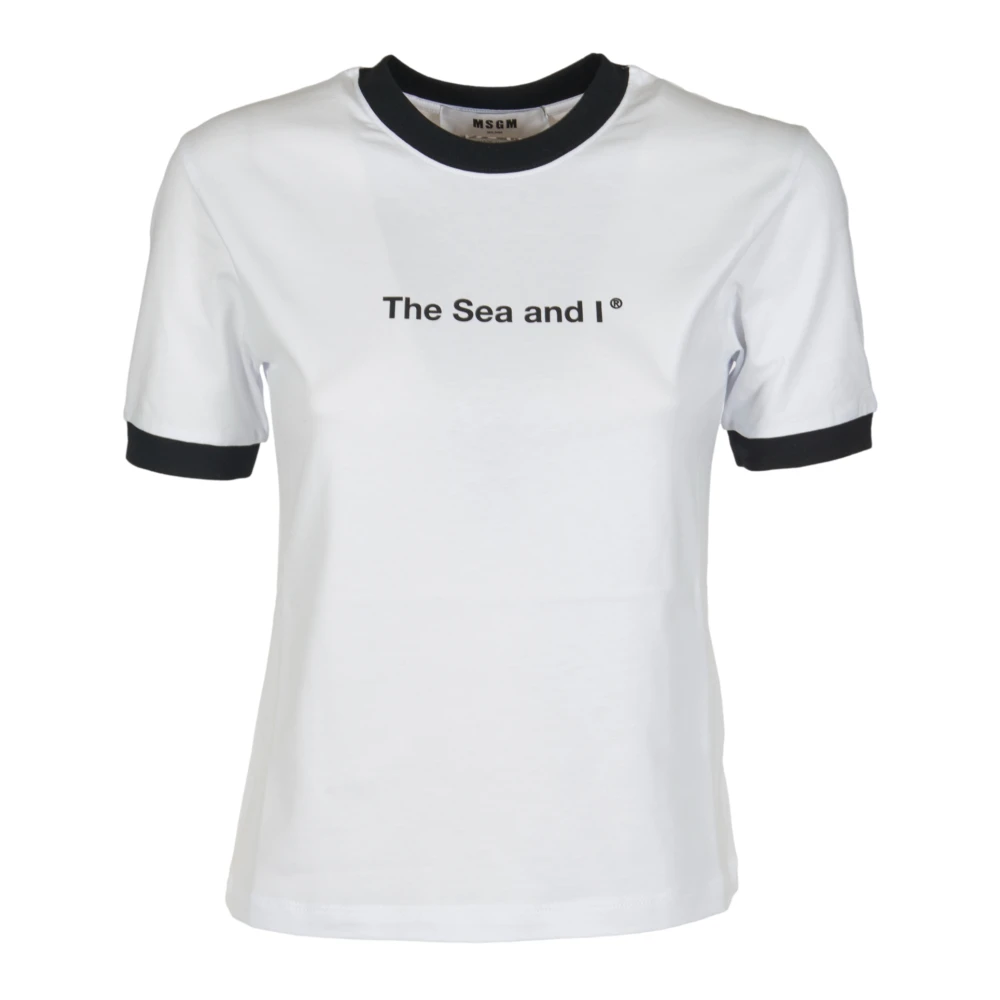 Msgm - Tops > T-Shirts - White - Msgm - Modalova