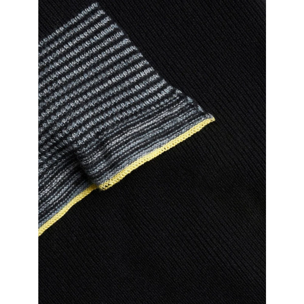 ETRO Zwart Ribgebreide Midi Jurk Black Dames