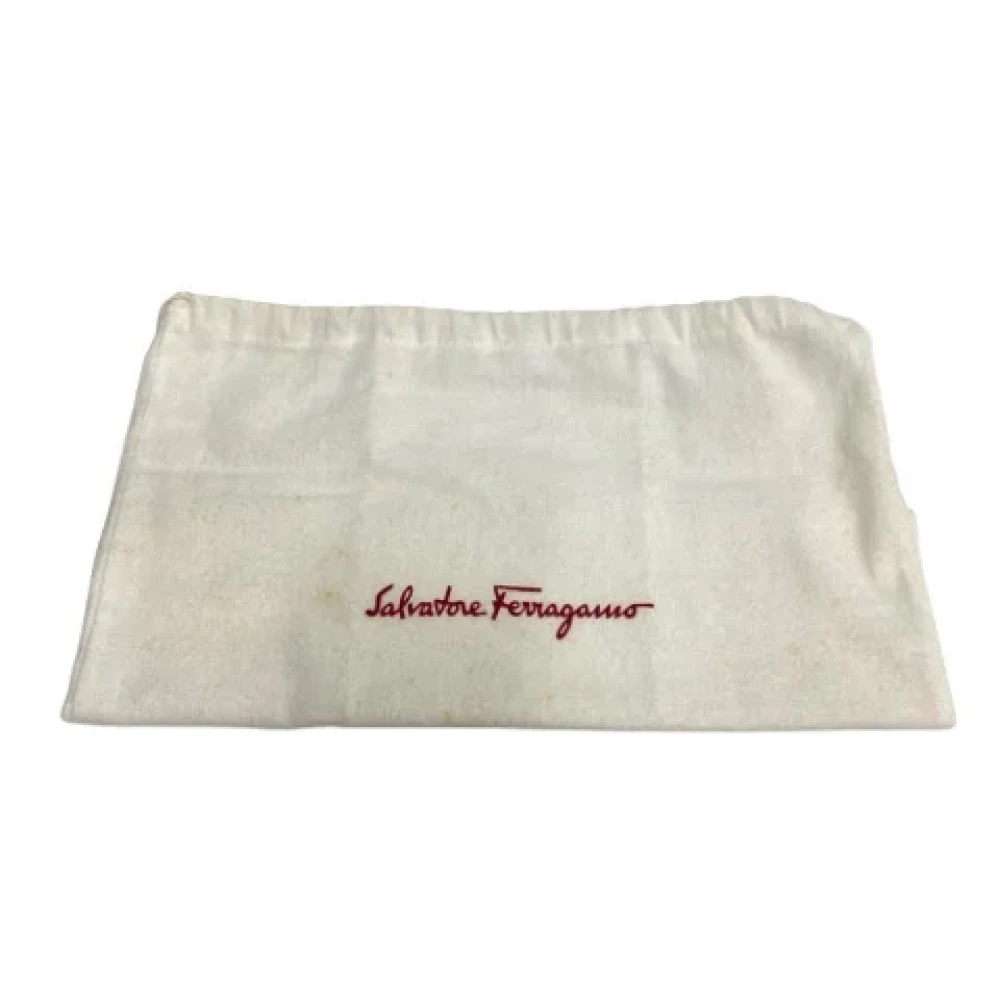 Salvatore Ferragamo Pre-owned Cotton handbags Beige Dames