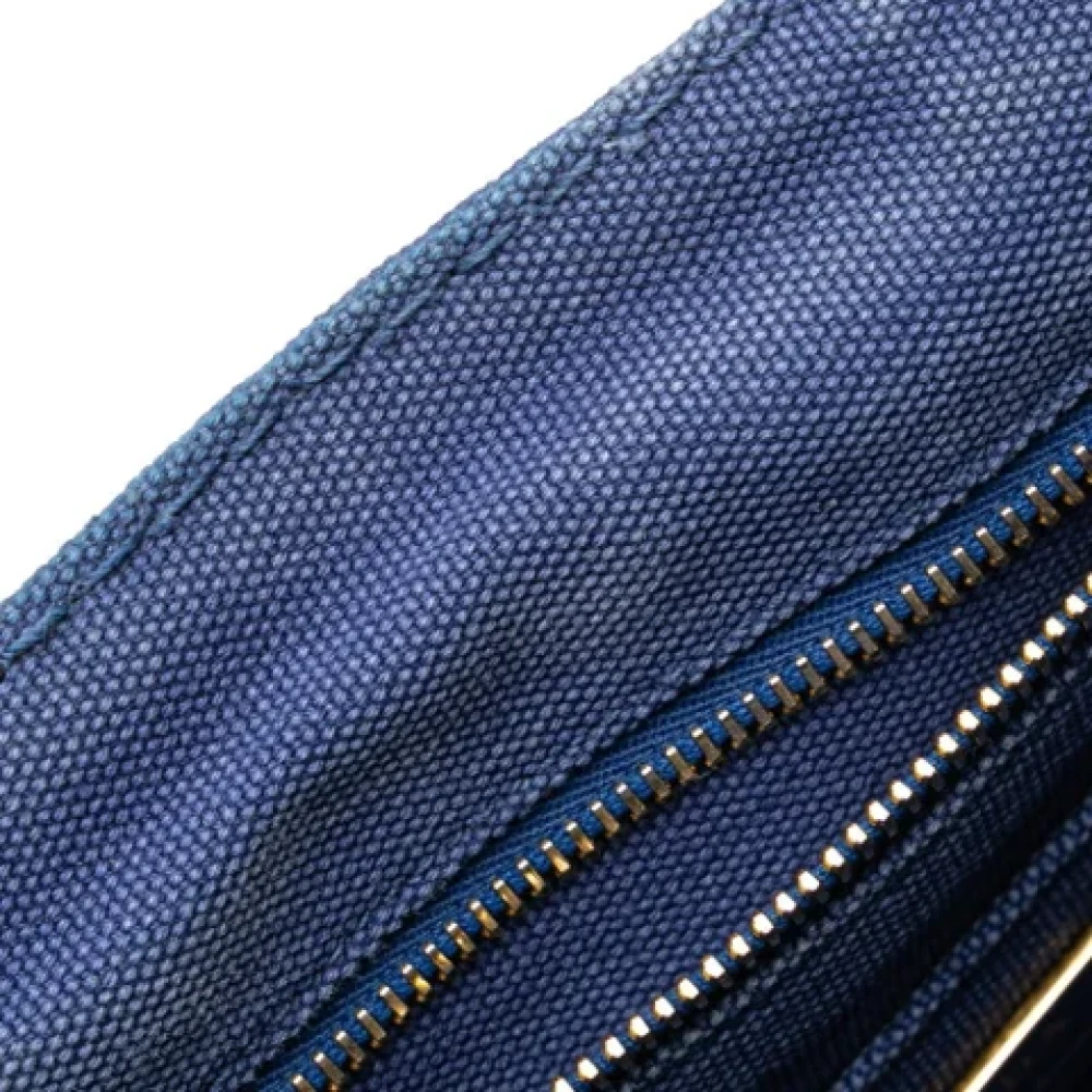Prada Vintage Pre-owned Canvas prada-bags Blue Dames