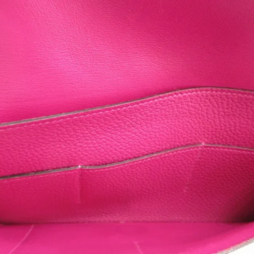 Hermès Vintage Pre-owned Canvas wallets Pink Dames