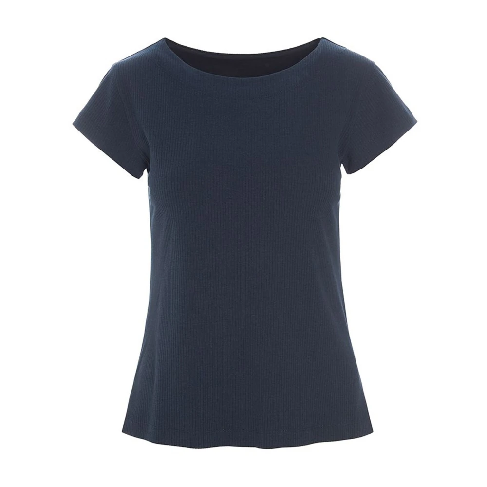 Bitte Kai Rand Rib Gebreid T-shirt Donker Middernacht Blue Dames