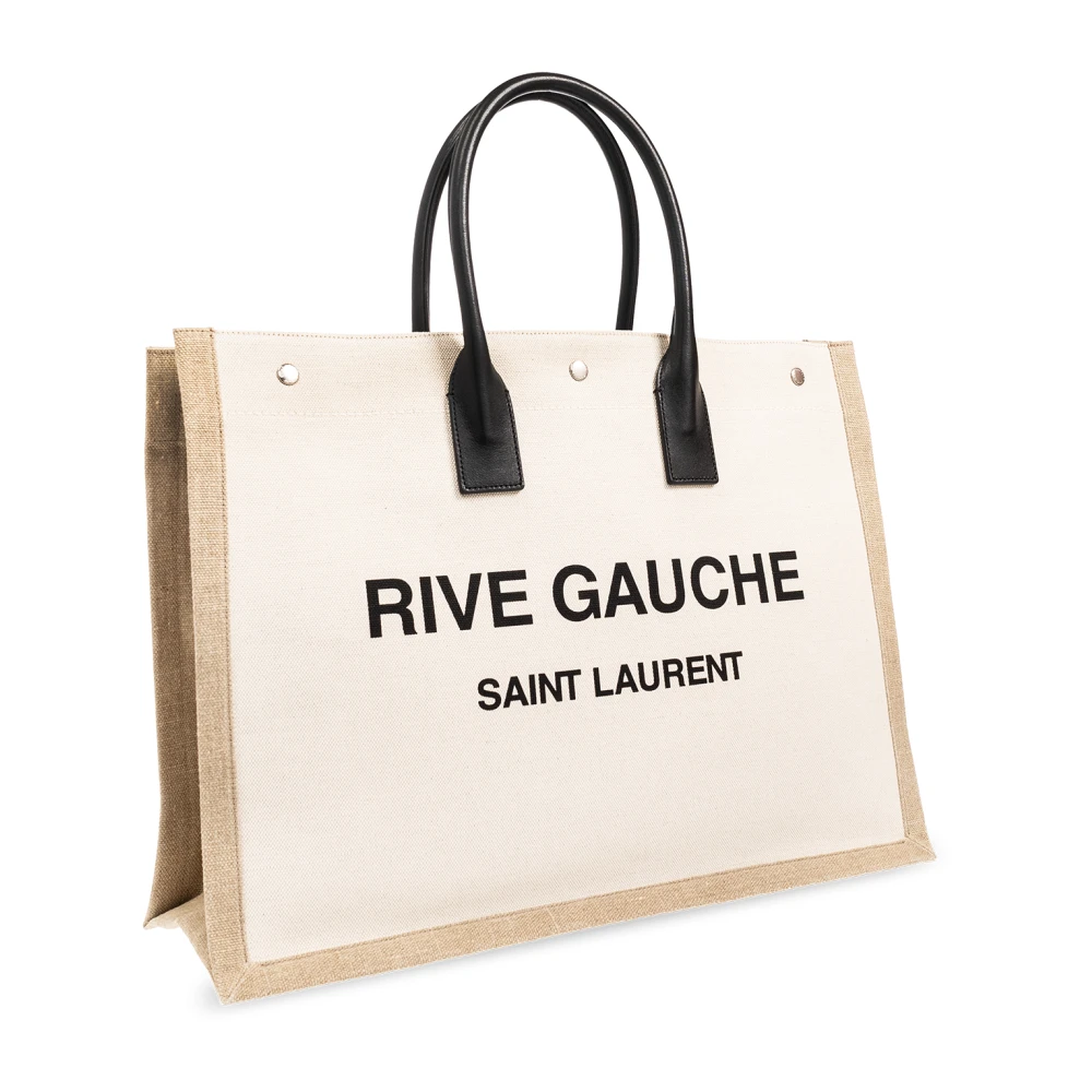 Saint Laurent Rive Gauche shopper tas Beige Dames