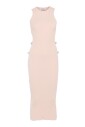 beige-cut-out-crew-neck-dress