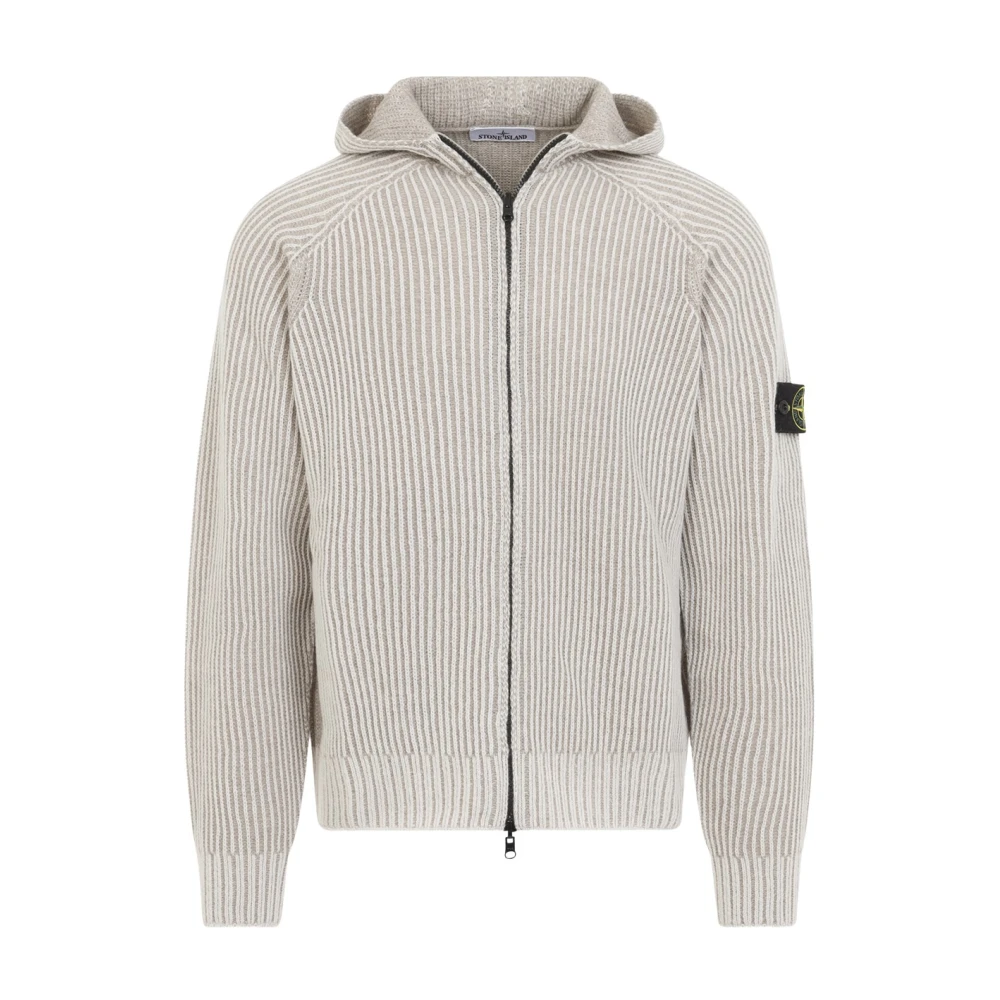 Stone Island Knit Hoodie - Male - Hoodies - Beige - Xl - Sweatshirts & Hoodies
