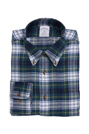 Regent Regular Fit Sport Shirt, Flanel, Button-Down Collar