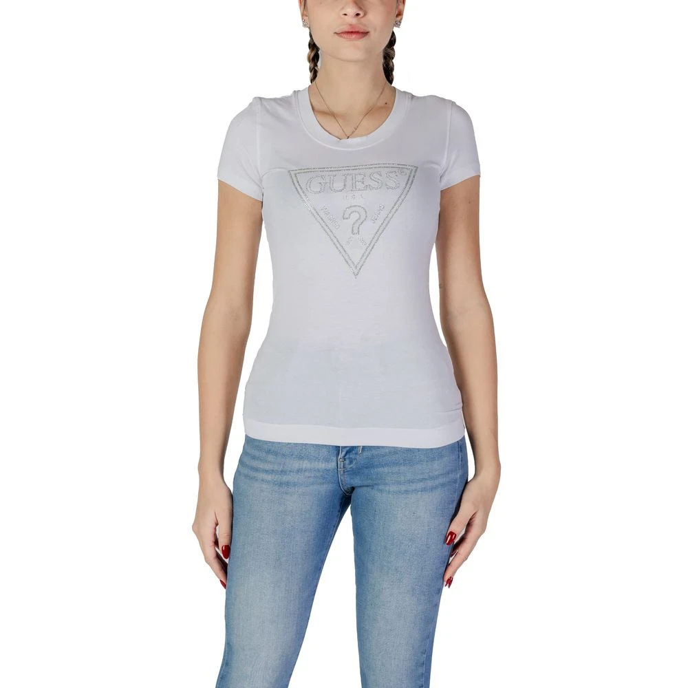 Guess Witte Katoenen Tops & T-Shirt White Dames
