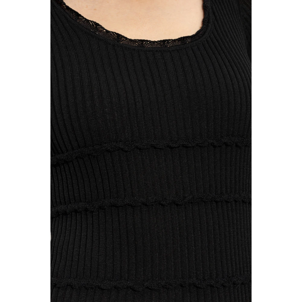 Dsquared2 Geribbelde Jurk Black Dames