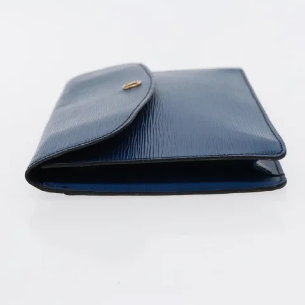 Louis Vuitton Vintage Pre-owned Leather clutches Blue Dames