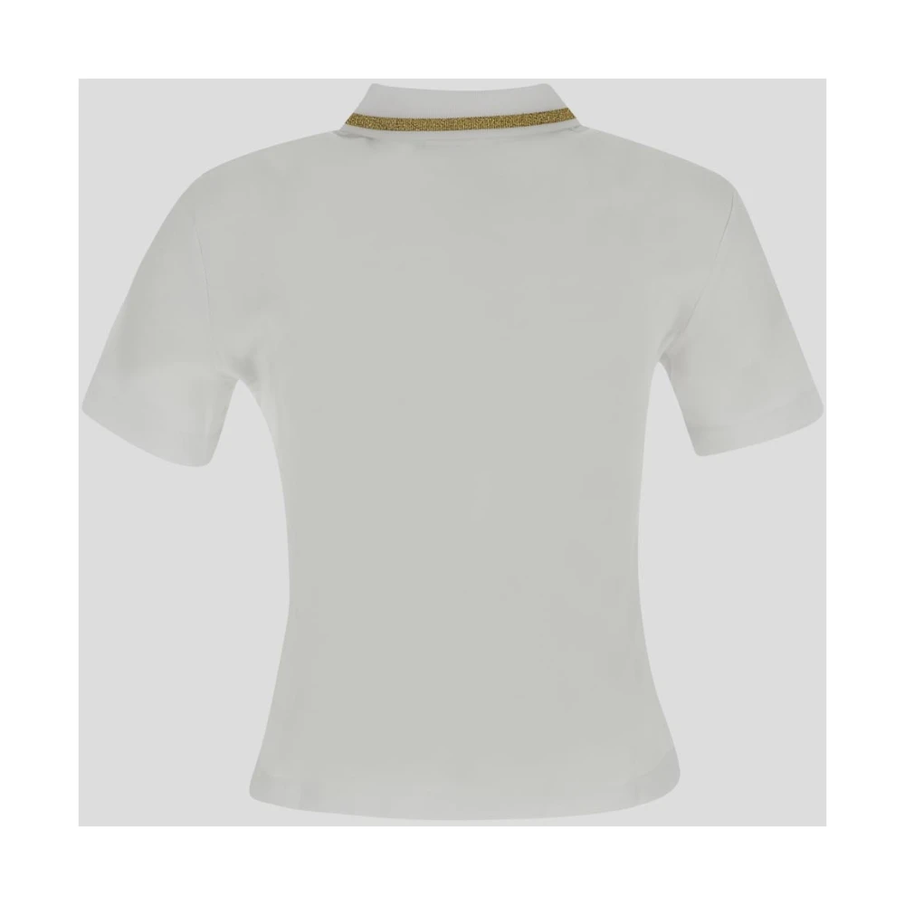 Versace Jeans Couture Katoenen Polo Shirt Logoed White Dames