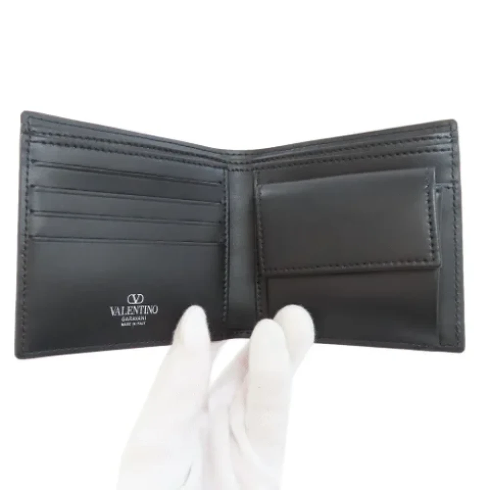 Valentino Vintage Pre-owned Leather wallets Black Dames
