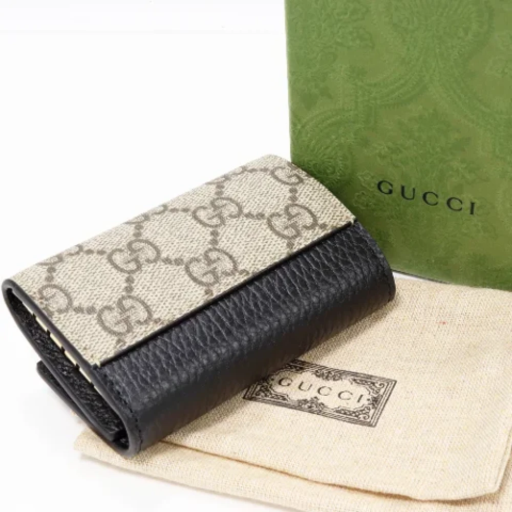 Gucci Vintage Pre-owned Canvas key-holders Black Dames