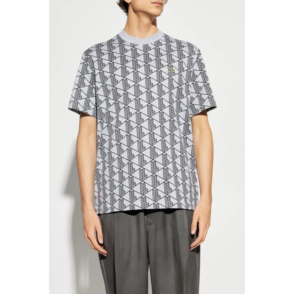 Lacoste Gestreept T-shirt Gray Heren