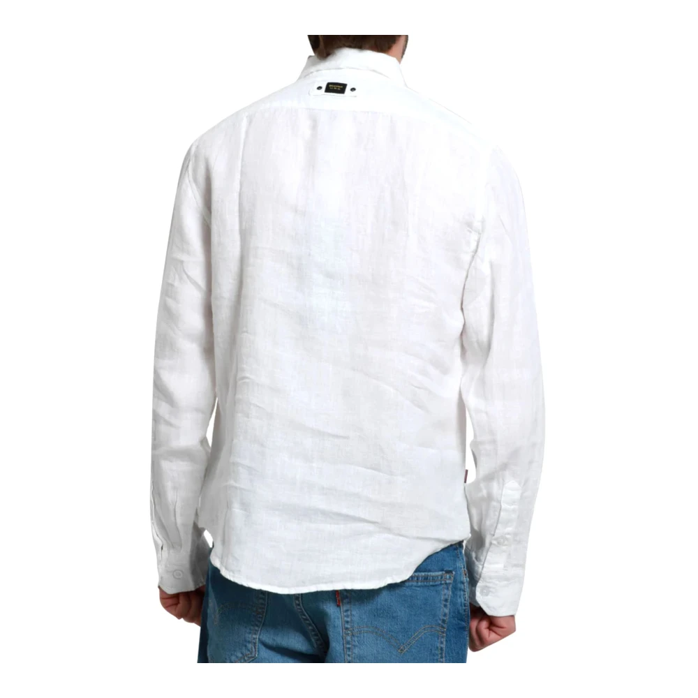 Blauer Blauw Overhemd Klassiek Stijl White Heren