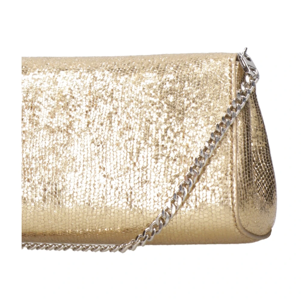 Orciani Gouden Metallic Leren Handtas met Kwast Yellow Dames