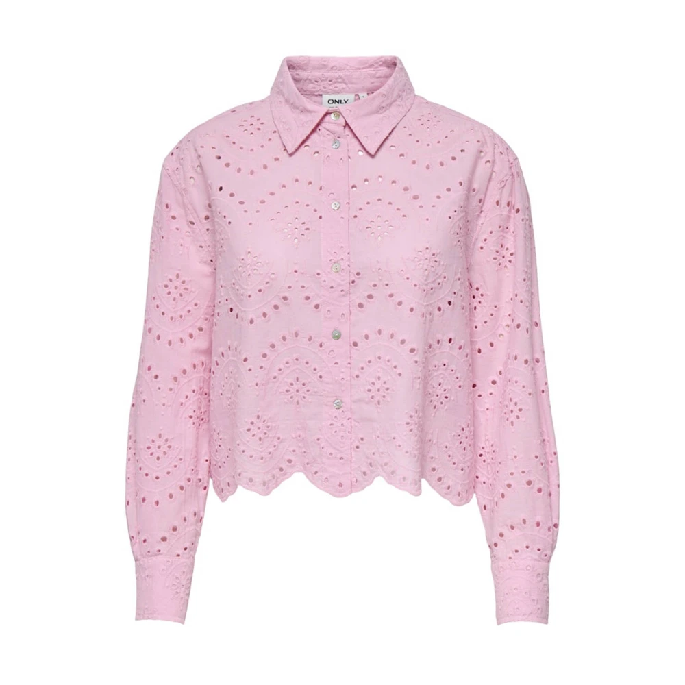 Only Lange Mouw Shirt Geweven Pink Dames
