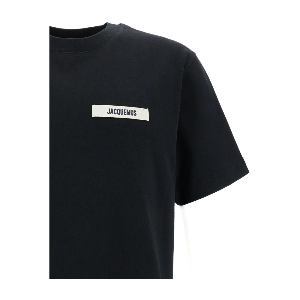 Jacquemus Zwart Gros Grain T-shirts en Polos Black Heren