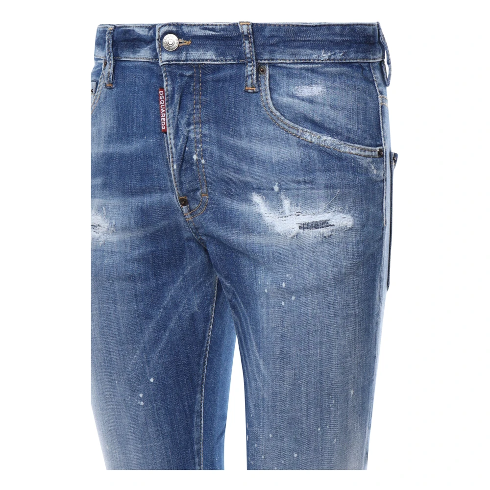 Dsquared2 Blauwe Denim Broek 5 Zakken Blue Heren