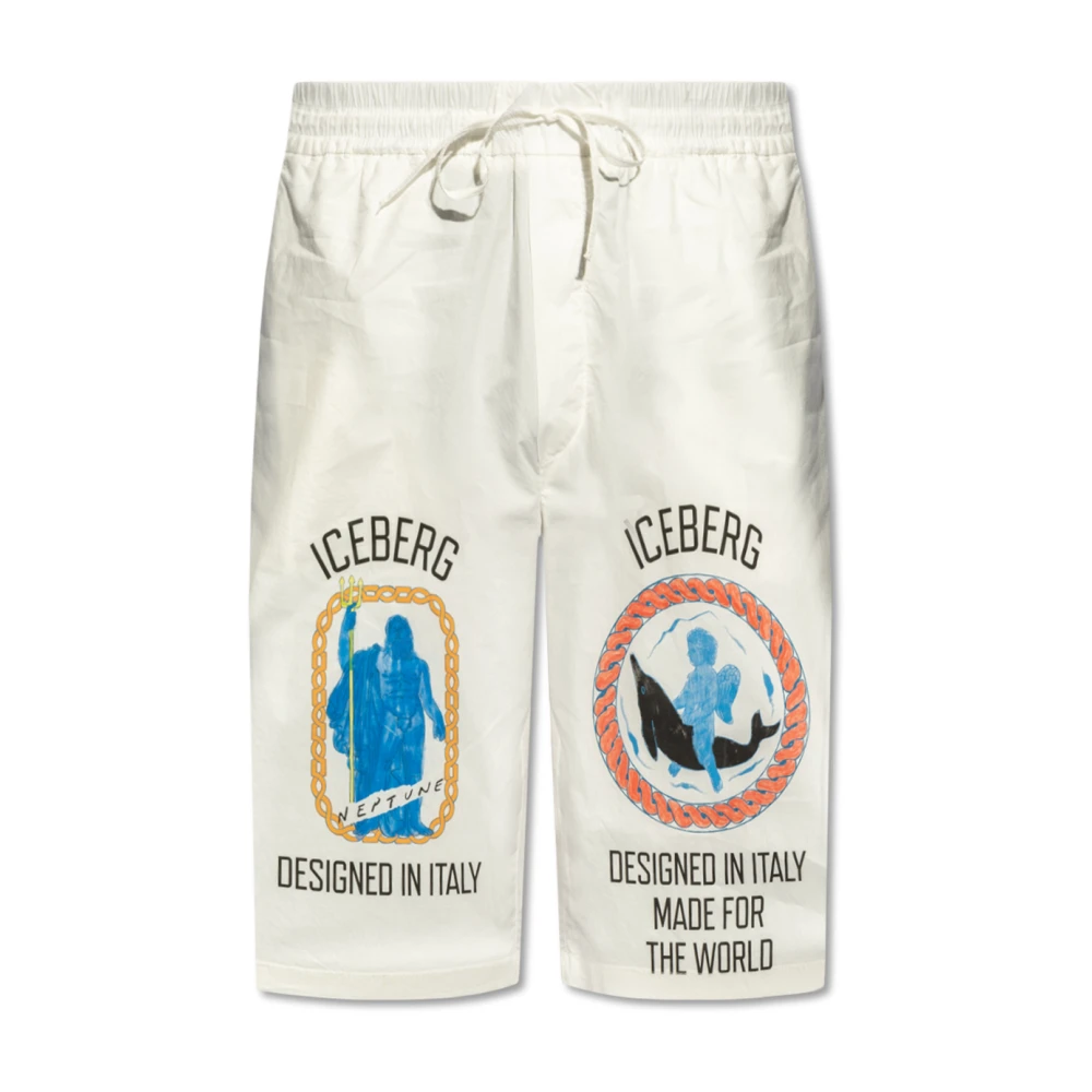 Iceberg Bedrukte shorts White Heren