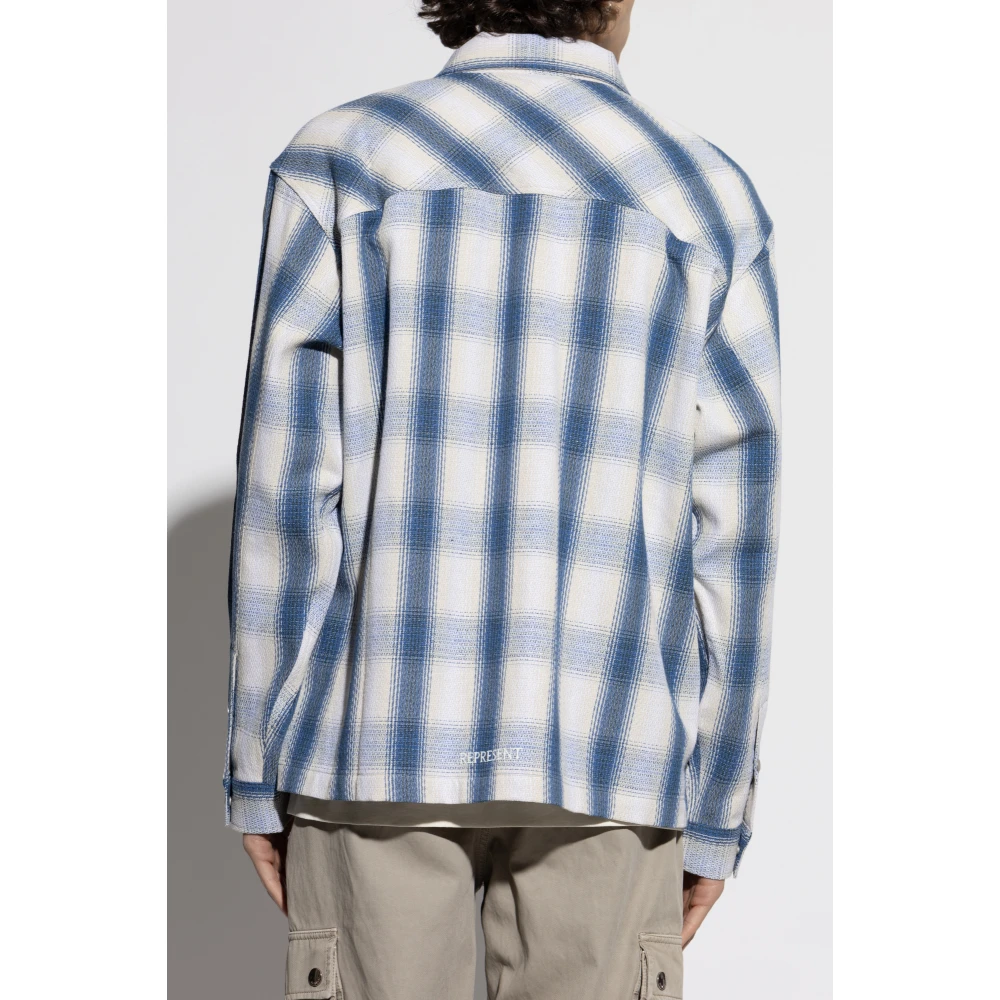 Represent Season Flannel Shirt Blue Heren