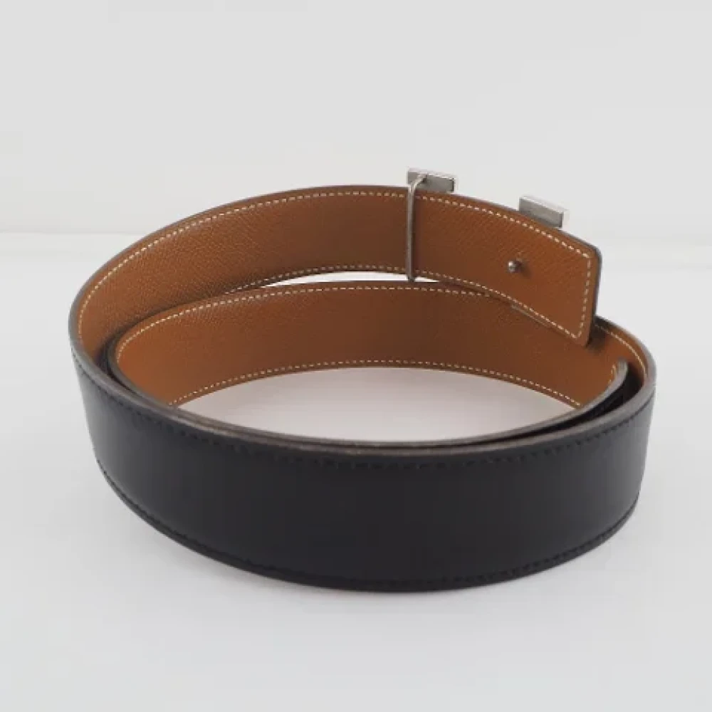 Hermès Vintage Pre-owned Leather belts Black Dames