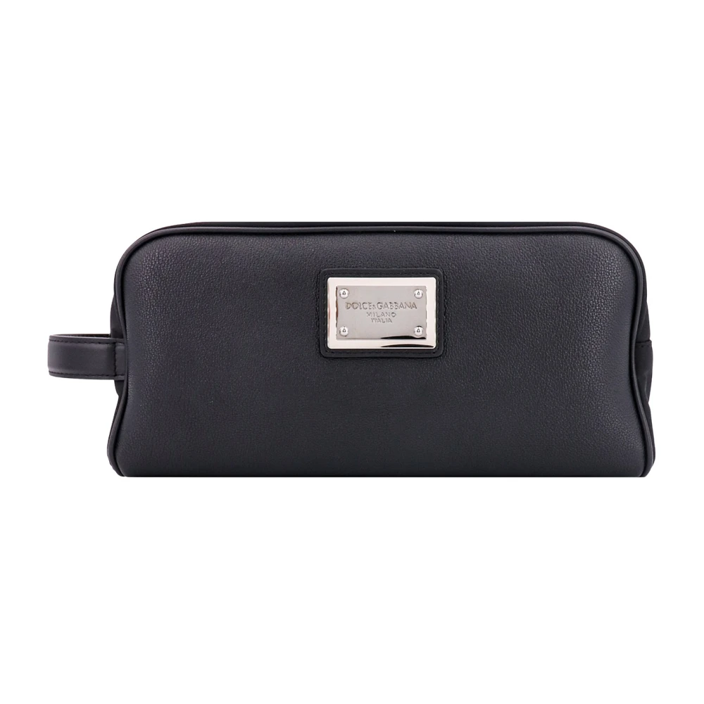 Dolce & Gabbana Luxe Leren Beauty Case Black Unisex