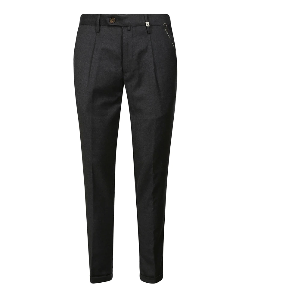 Myths Men's Gray Chinos, M, Super Soft Wool Trousers