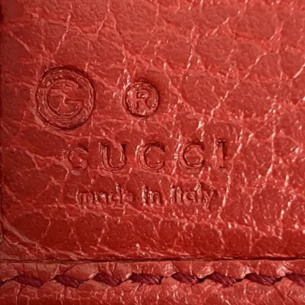 Gucci Vintage Pre-owned Leather wallets Red Dames