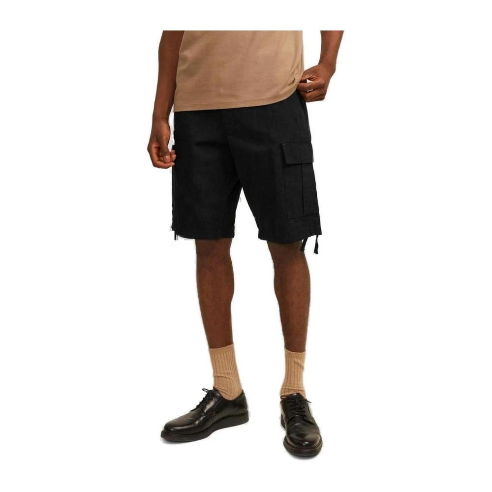 jack & jones Katoenen Bermuda Shorts Collectie voor Mannen Black Heren
