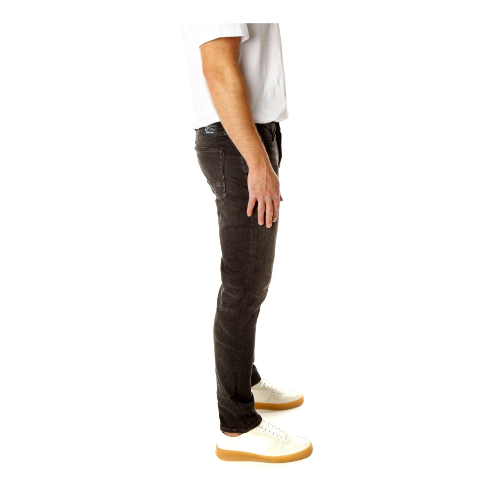 Denham Slim Fit Mid Waist Jeans Gray Heren