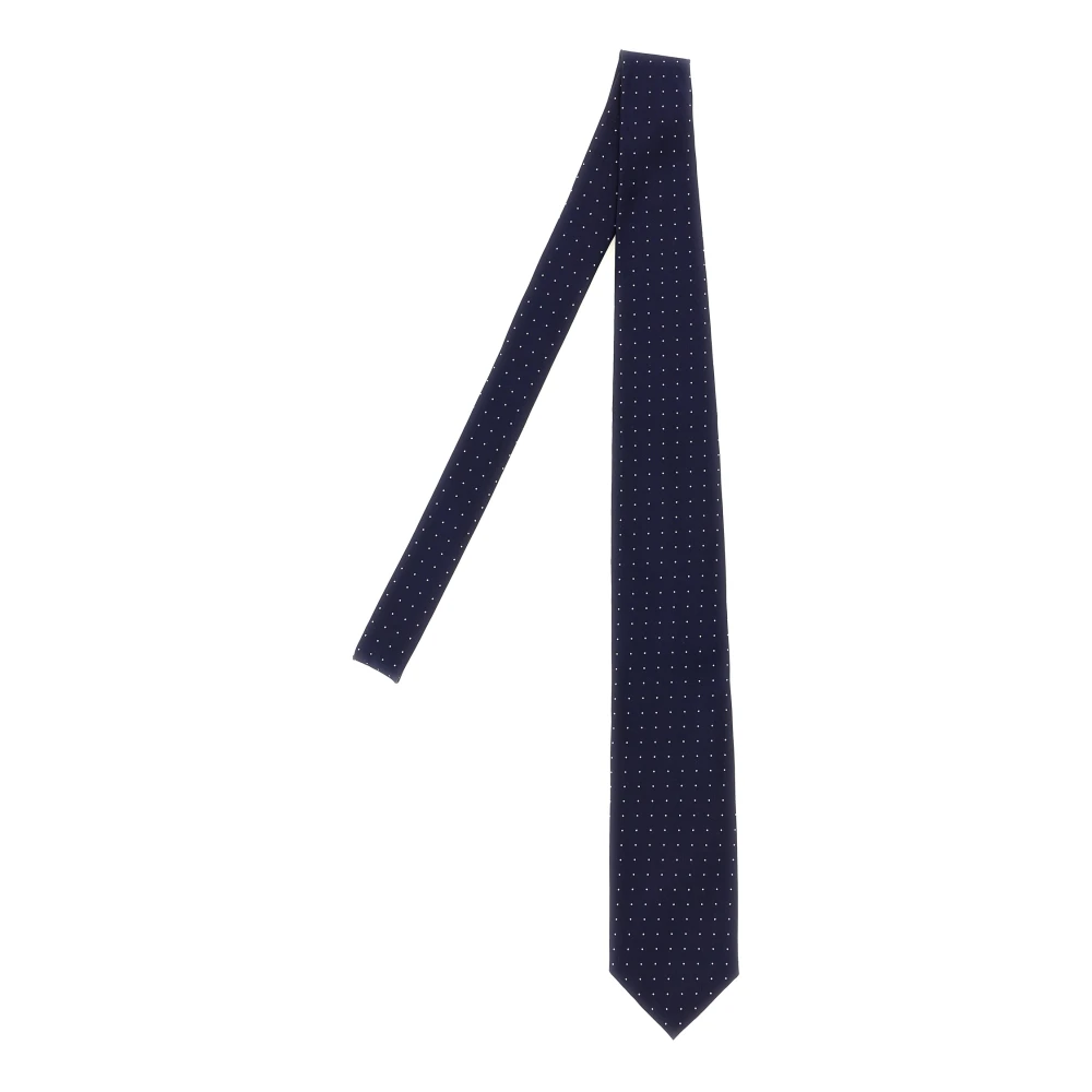 Tom Ford Men's Blue Ties, One Size, Micro Polka Dot Tie