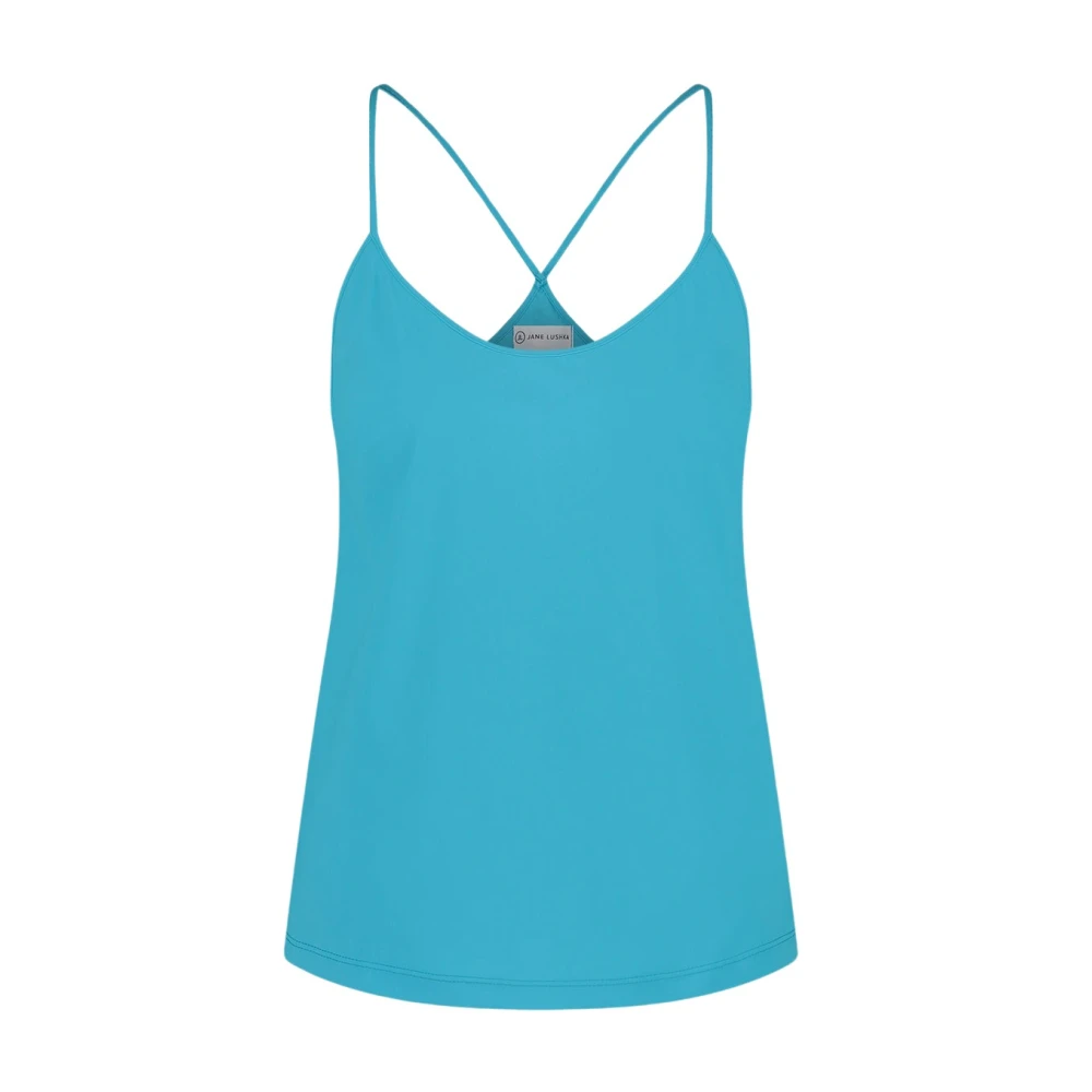 Jane Lushka Lichtblauwe Technische Jersey Top Blue Dames