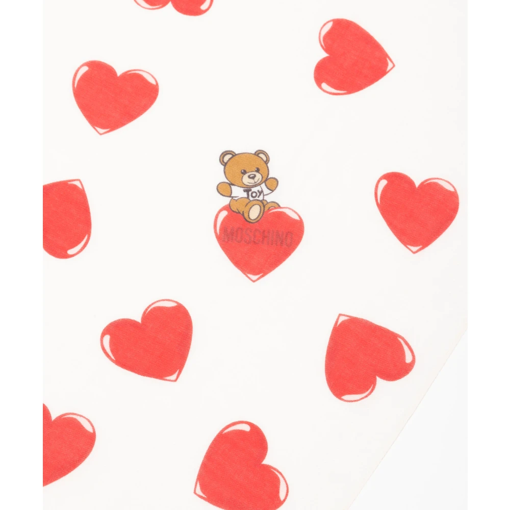 Moschino Abstract Multicolor Teddy Bear Sjaal Multicolor Dames